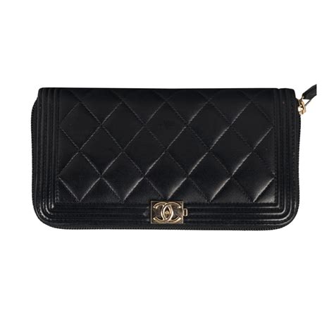 chanel boy zip wallet medium|chanel flap wallet price.